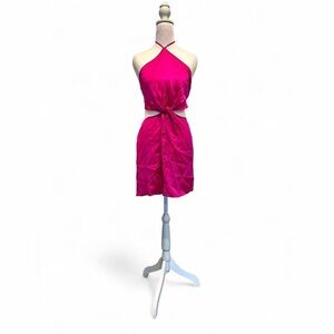 Amanda Uprichard Fuchsia Backless Dress